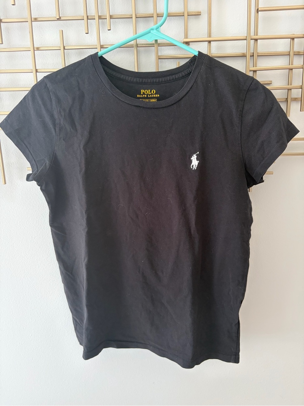 Polo by Ralph Lauren Black Classic Logo Crew Tee - Women - S